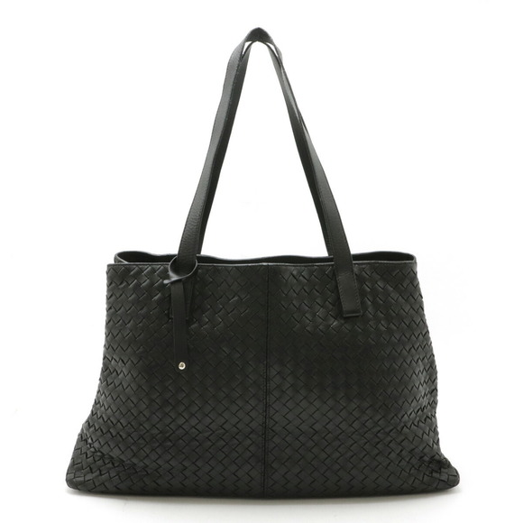 Bottega Veneta Intrecciato Black Leather Tote - Picture 2 of 8